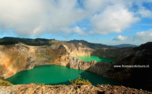 Kelimutu colored lakes